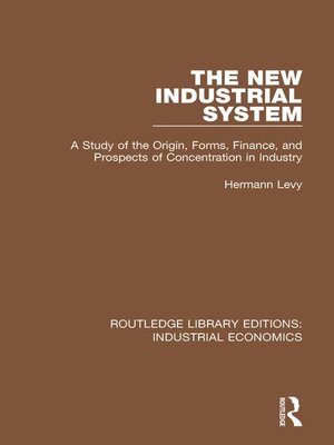 cover image of The New Industrial System